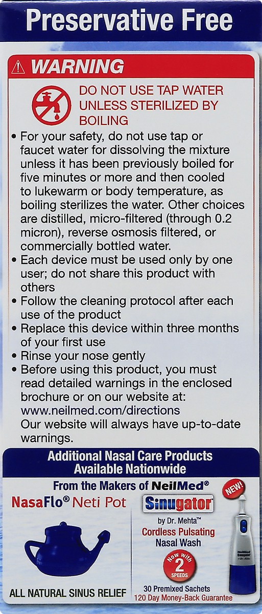 slide 5 of 9, NeilMed Sinus Rinse Premixed Packets Saline Nasal Rinse 100 ea, 100 ct