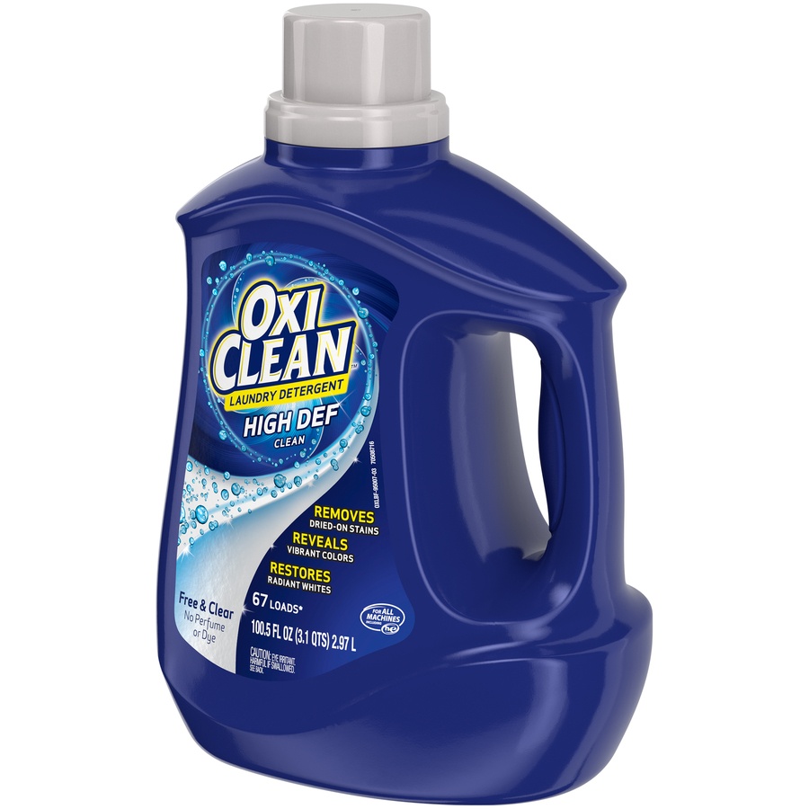 slide 3 of 4, Oxi-Clean High Def Clean Free & Clear Laundry Detergent, 100.5 fl oz