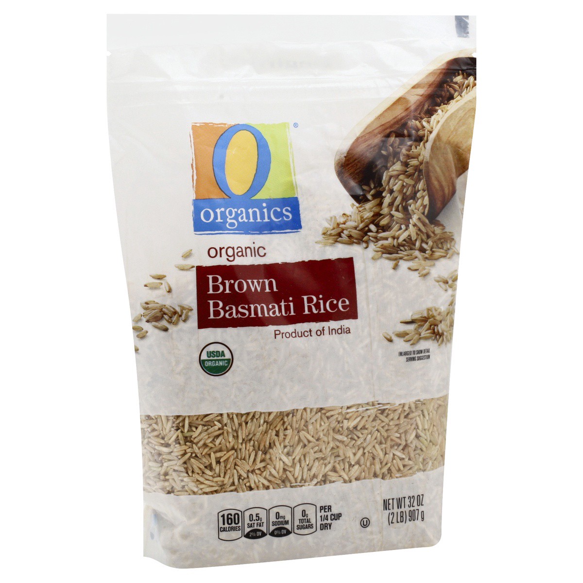 slide 2 of 9, O Organics Brown Basmati Rice, 32 oz