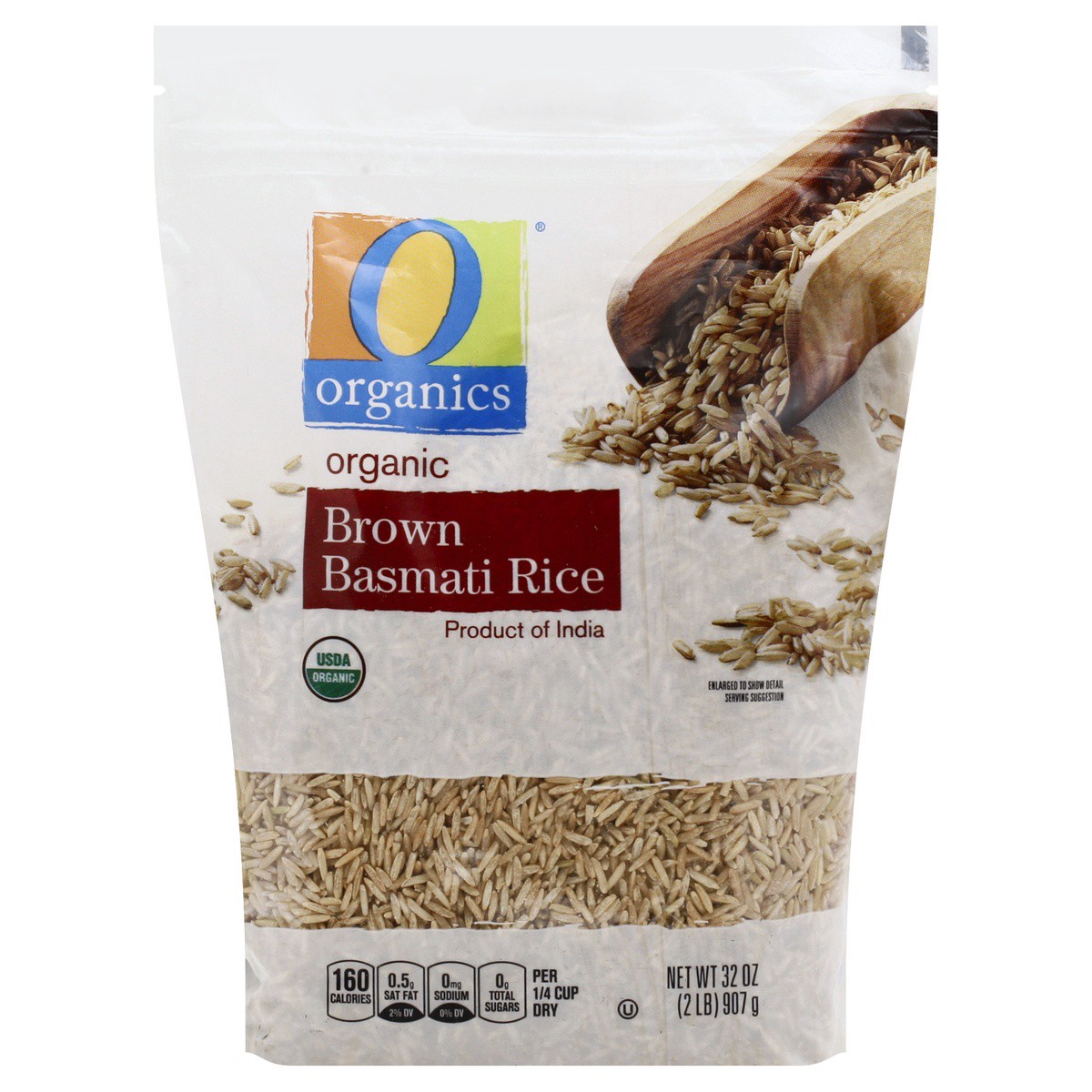 slide 1 of 9, O Organics Brown Basmati Rice, 32 oz