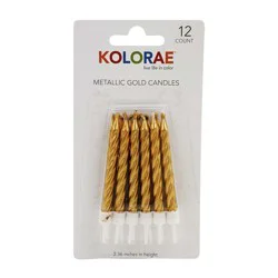 Kolorae Metallic Gold Birthday Candles