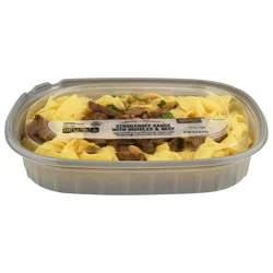 Giant Freshly Made Meal Stroganoff Sauce with Noodles & Beef