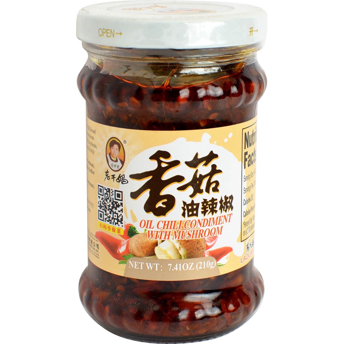 slide 1 of 1, Lao Gan Ma Oil Chilli with Mushroom, 210 gram