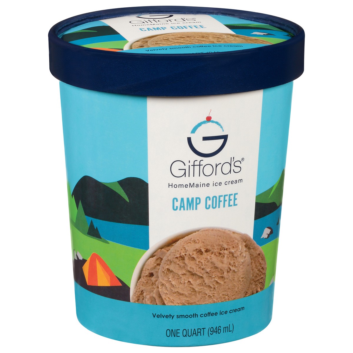 slide 2 of 9, Gifford's Camp Coffee Ice Cream 1 qt Cup\Tub, 1 qt