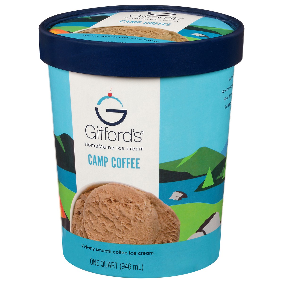slide 3 of 9, Gifford's Camp Coffee Ice Cream 1 qt Cup\Tub, 1 qt