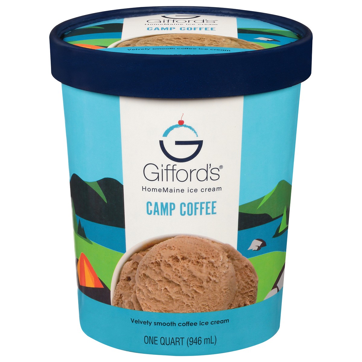 slide 1 of 9, Gifford's Camp Coffee Ice Cream 1 qt Cup\Tub, 1 qt