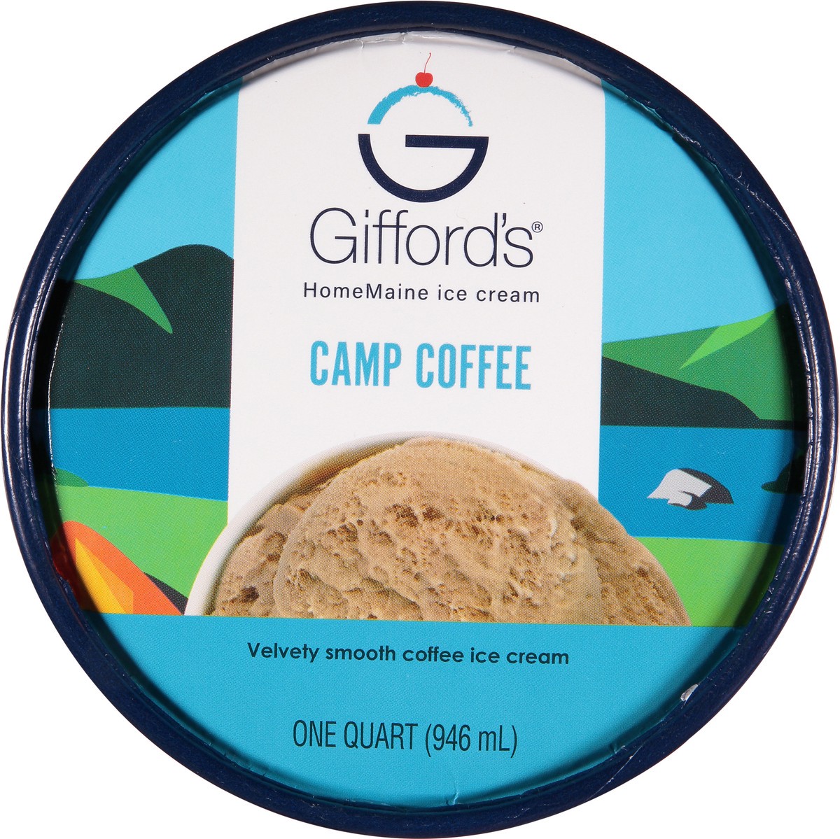 slide 9 of 9, Gifford's Camp Coffee Ice Cream 1 qt Cup\Tub, 1 qt