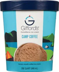 Gifford's Camp Coffee Ice Cream 1 qt Cup/Tub