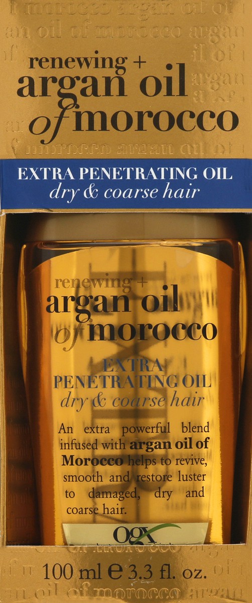 slide 5 of 9, OGX Renewing + Argan Oil of Morocco Extra Penetrating Oil 3.3 fl oz, 3.3 fl oz