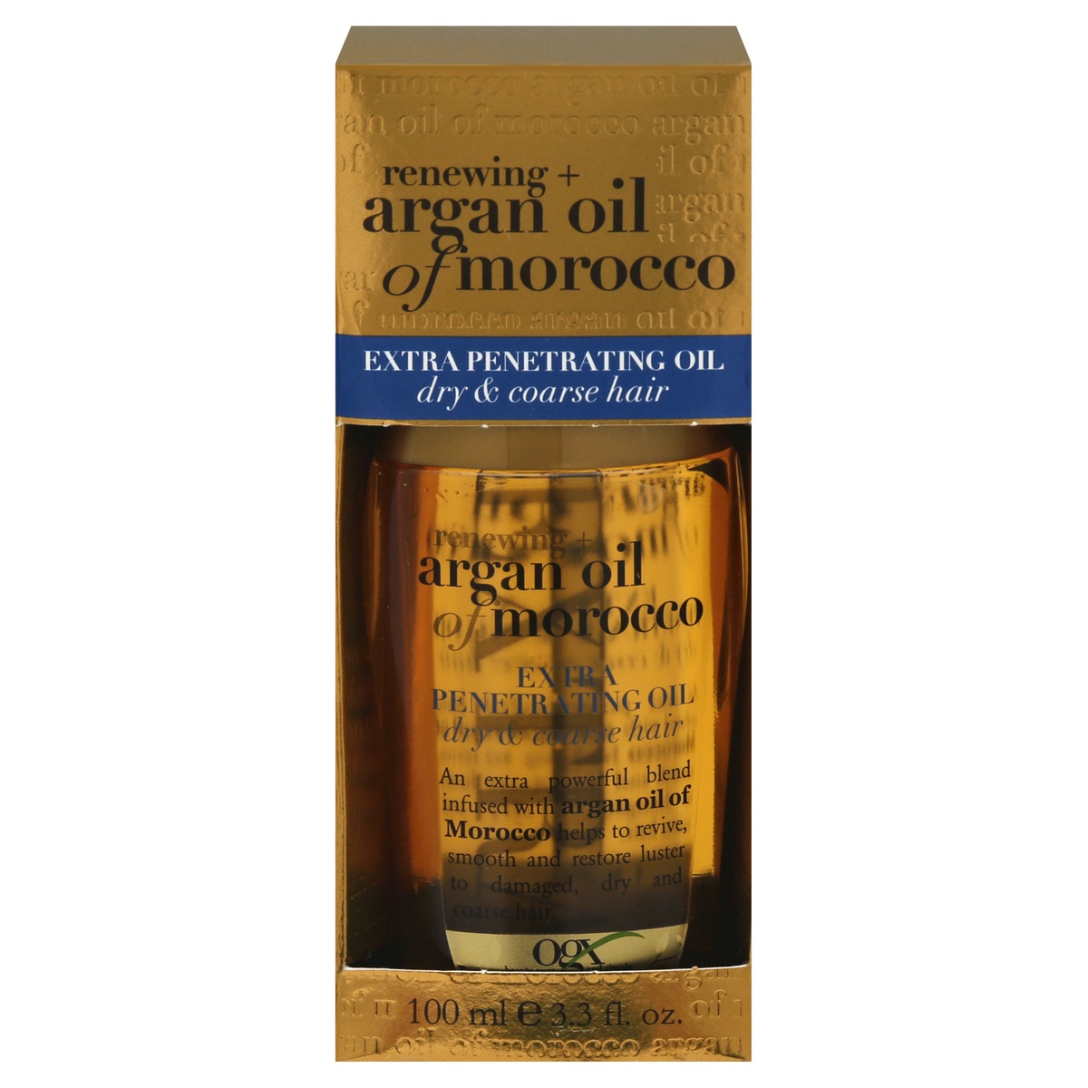 slide 1 of 1, OGX Extra Strength Renewing Moroccan Argan Oil Penetrating Hair Oil Serum- 3.3 fl oz, 3.3 fl oz