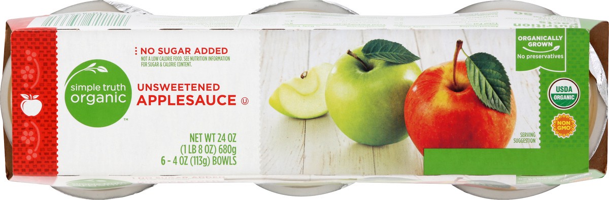 slide 6 of 13, Simple Truth Organic Unsweetened Applesauce 6 ea, 6 ct