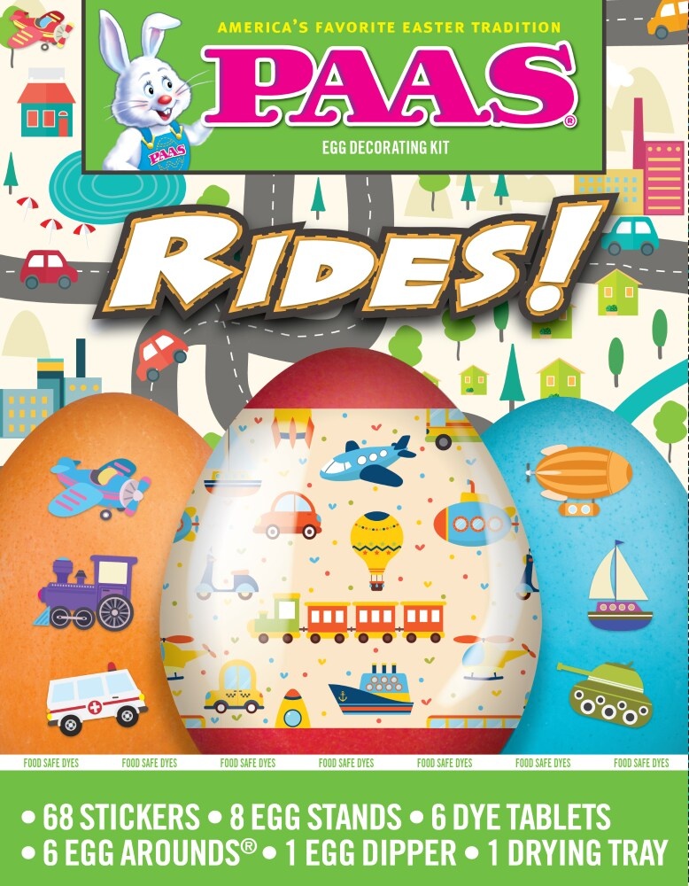 slide 1 of 1, Paas Rides Egg Decorating Kit, 1 ct