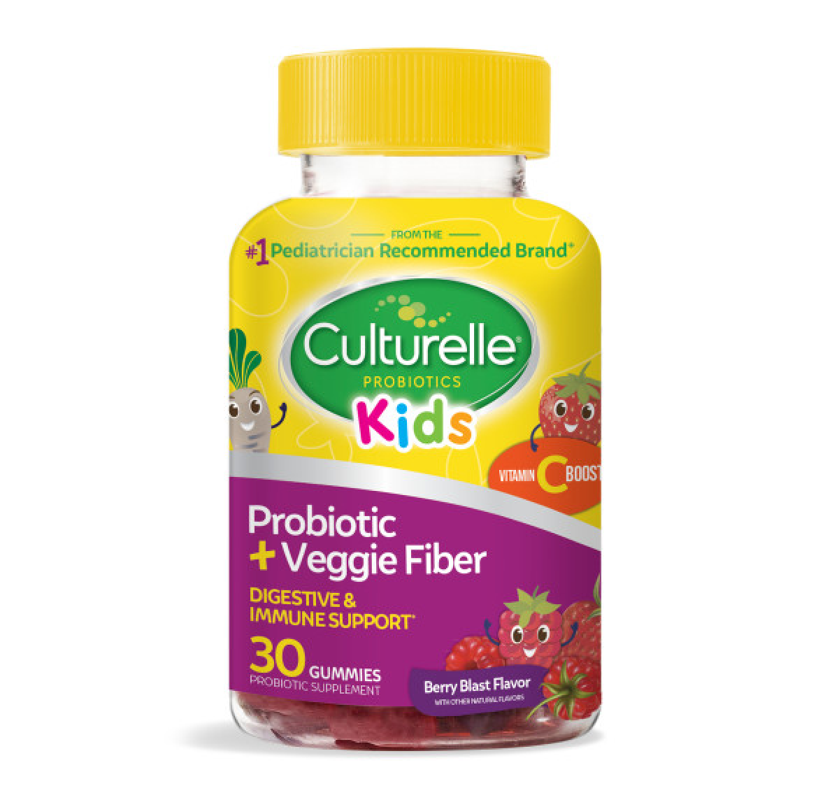 slide 1 of 29, Culturelle Kids Berry Blast Flavor Probiotic Gummies 30 ea, 30 ct
