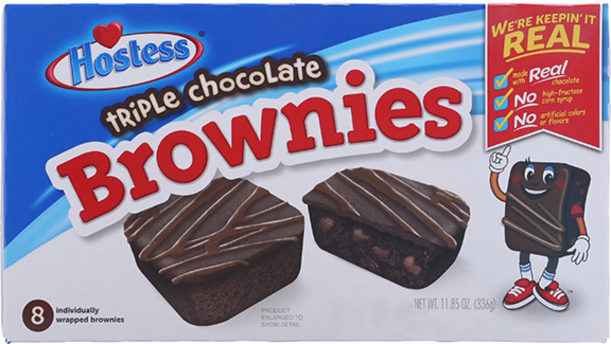 slide 9 of 10, Hostess Triple Choc Brownies 8Ct, 10.58 oz