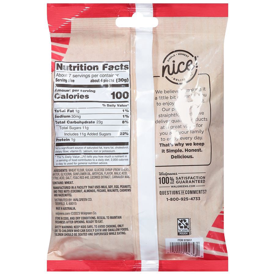 slide 5 of 5, Nice! Strawberry Licorice Strawberry, 7 oz