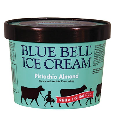 slide 1 of 1, Blue Bell Pistachio Almond Ice Cream, 1/2 gal