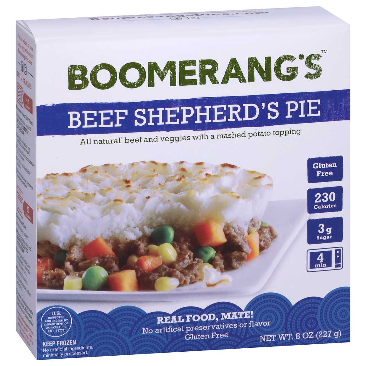 slide 5 of 9, Boomerang's Beef Shepherd's Pie 8 oz, 8 oz