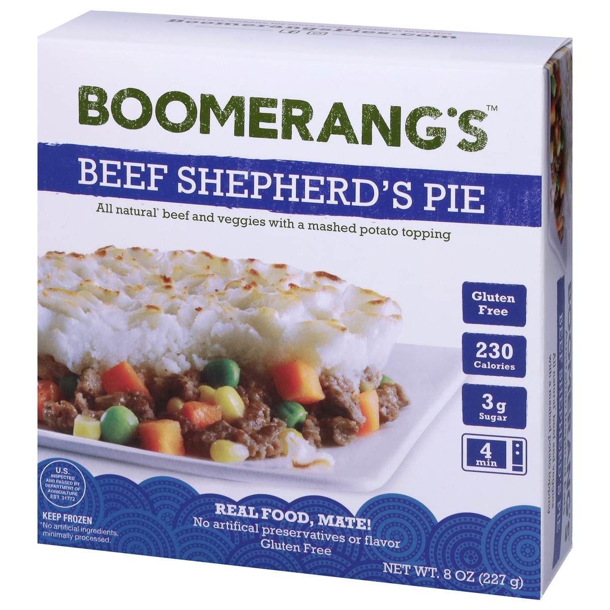 slide 3 of 9, Boomerang's Beef Shepherd's Pie 8 oz, 8 oz