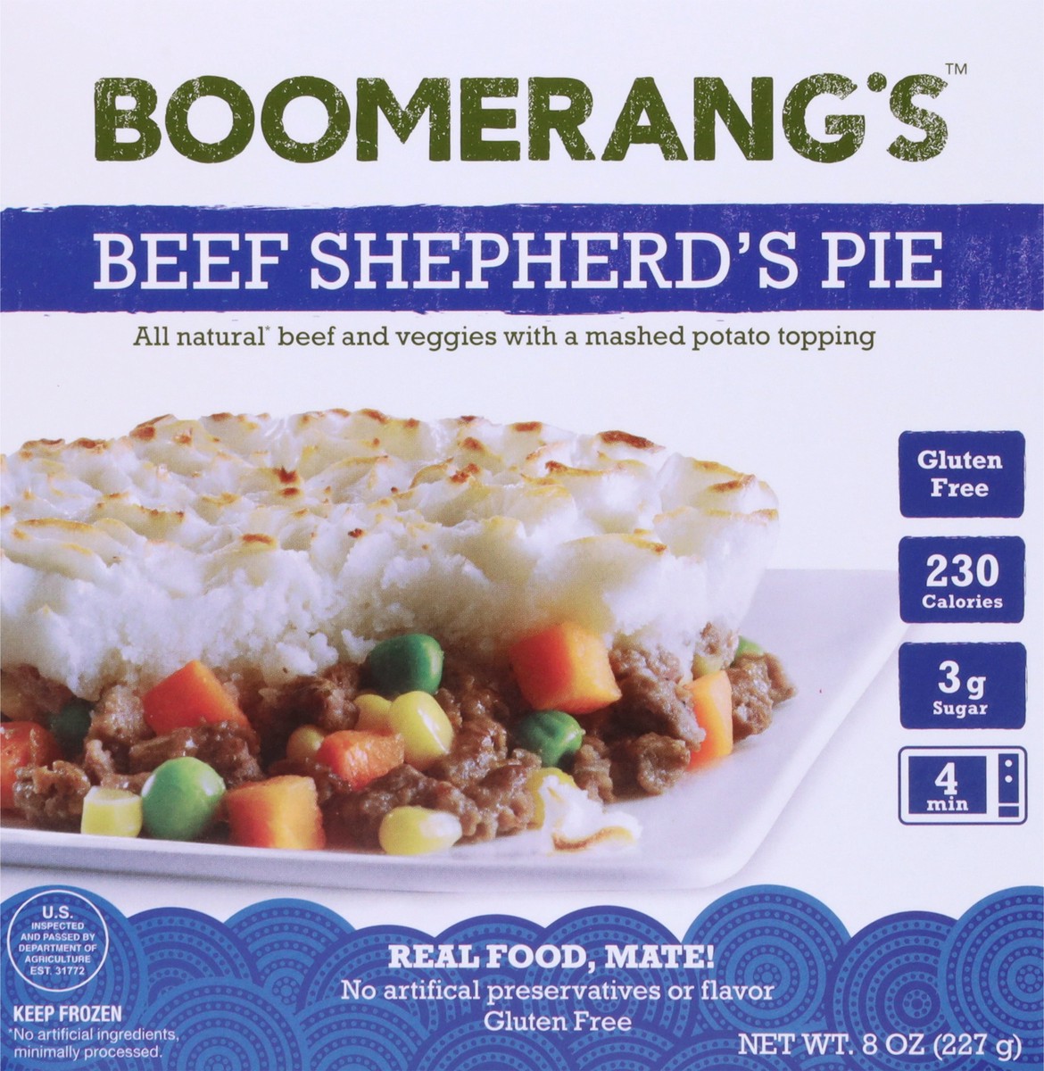 slide 2 of 9, Boomerang's Beef Shepherd's Pie 8 oz, 8 oz