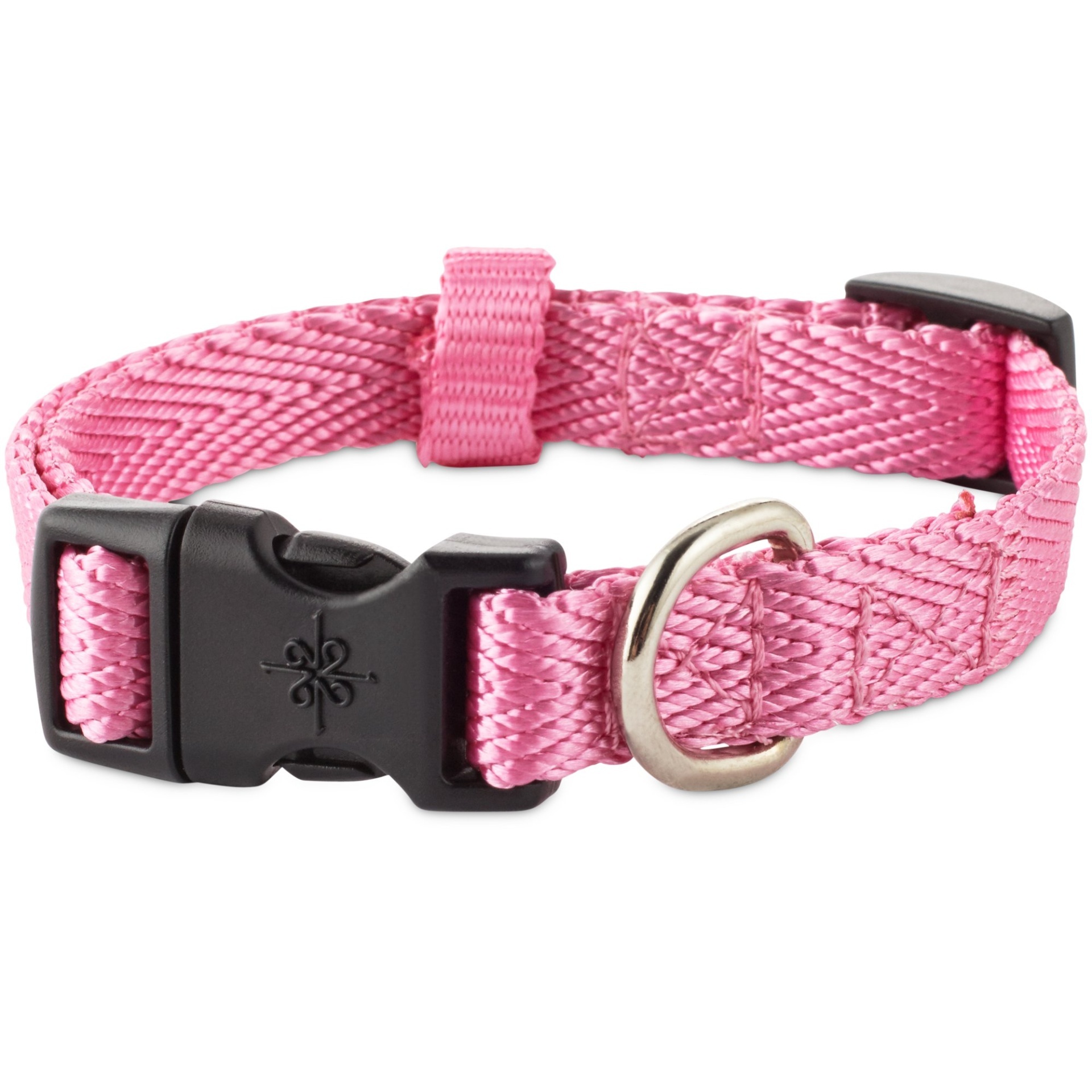 slide 1 of 1, Good2Go Adjustable Pink Nylon Dog Collar, M