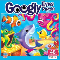 Masterpieces Googly Eyes Lil Shark 48 Piece Kids Jigsaw Puzzle With Wiggly Eyes