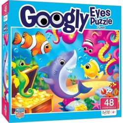 Masterpieces Googly Eyes Lil Shark 48 Piece Kids Jigsaw Puzzle With Wiggly Eyes