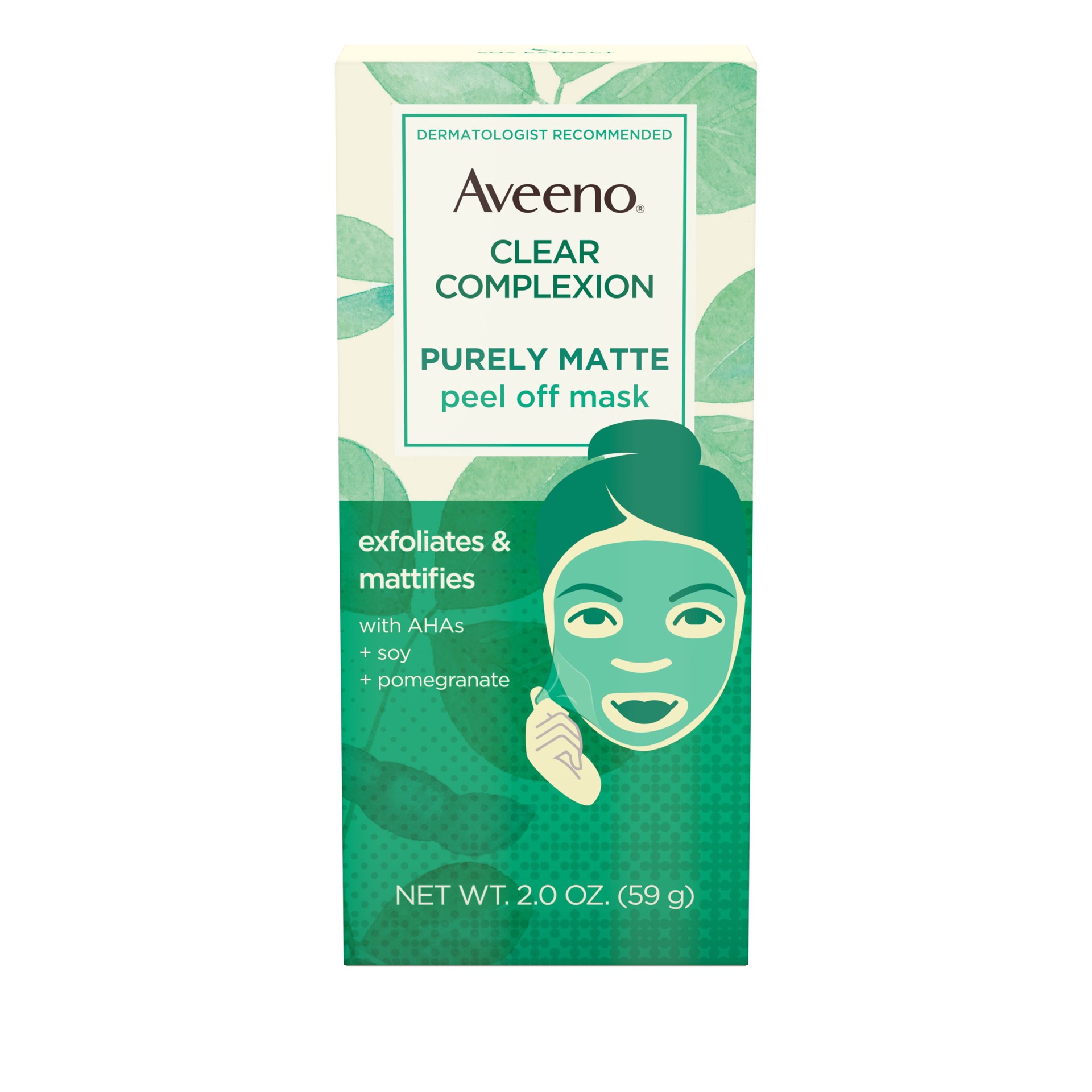 slide 1 of 6, AVEENO CLEAR COMPLEXION PURELY MATTE Peel Off Mask, 2 Oz, 2 oz