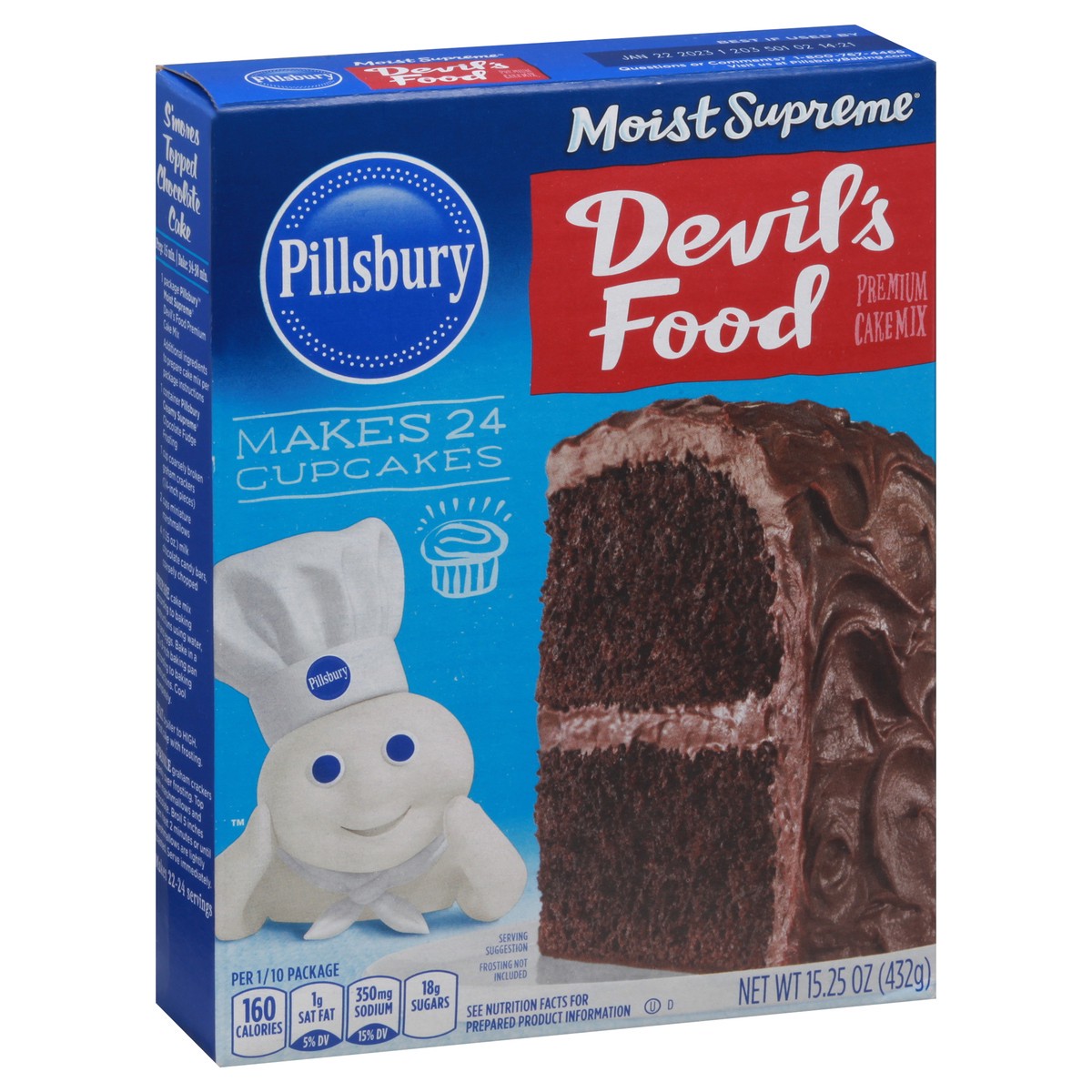 slide 9 of 9, Pillsbury Moist Supreme Premium Devil's Food Cake Mix 15.25 oz, 15.25 oz