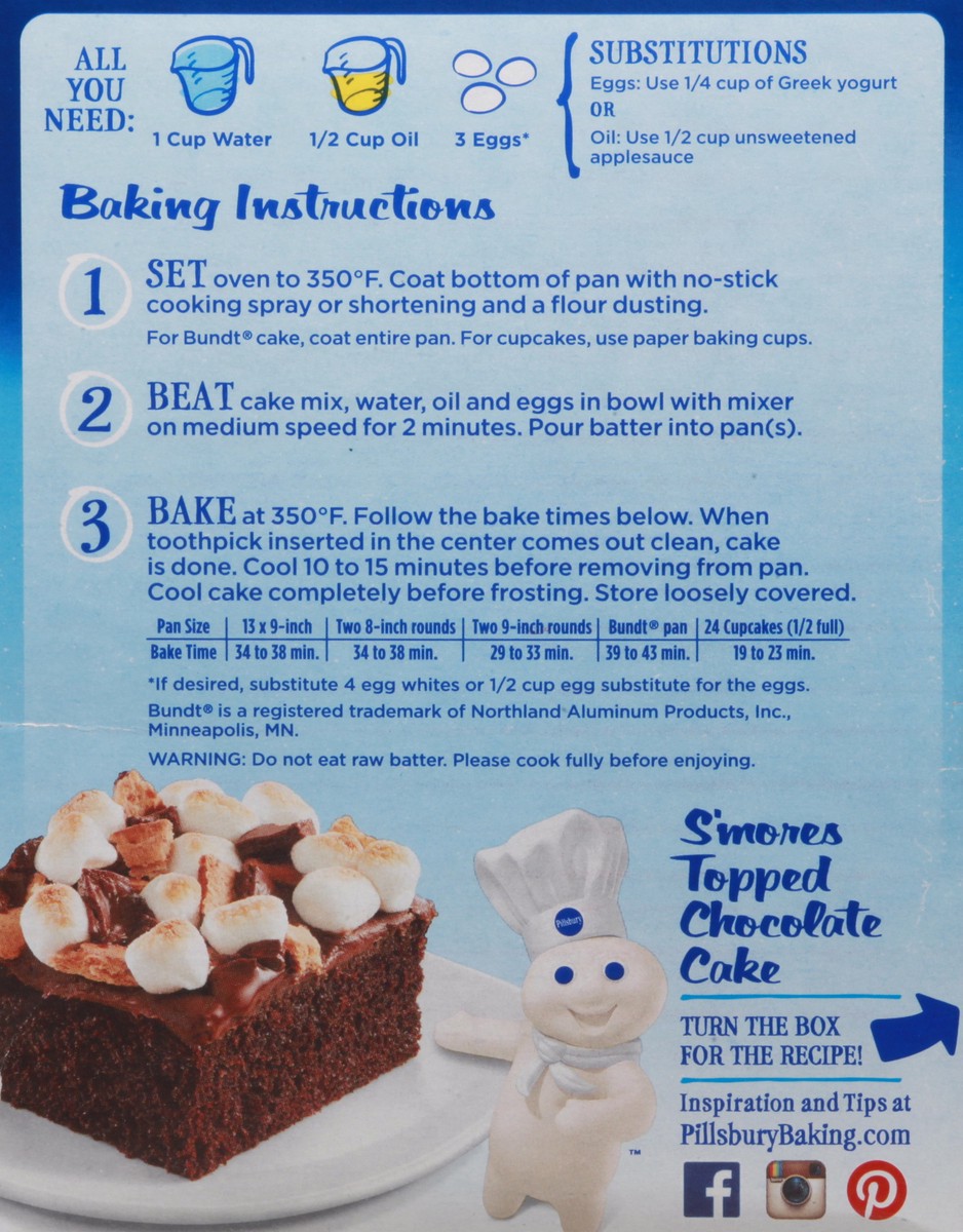 slide 2 of 9, Pillsbury Moist Supreme Premium Devil's Food Cake Mix 15.25 oz, 15.25 oz