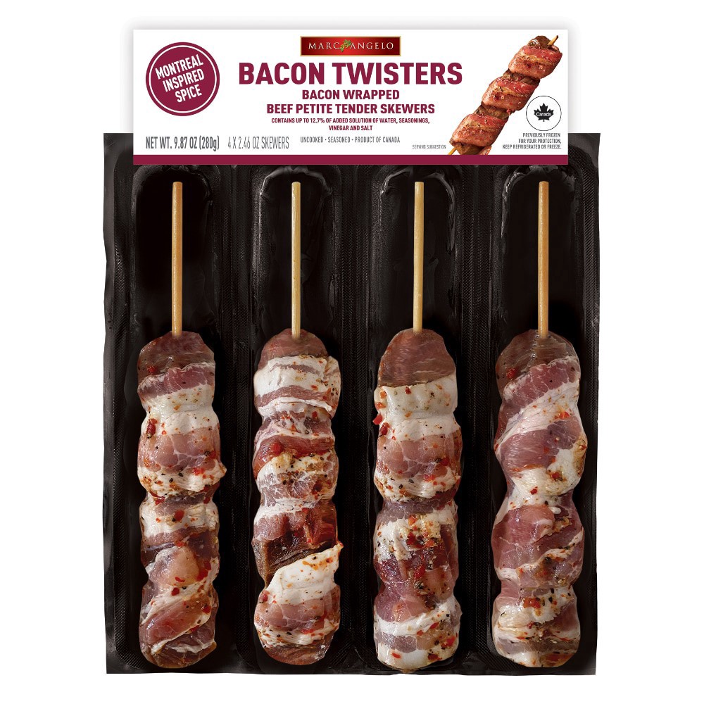 slide 2 of 2, Marcangelo Foods Marcangelo Montreal Spice Bacon Beef Skewers, 0.62 lb