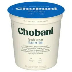 Chobani Non-Fat Greek Non-Fat Plain Yogurt