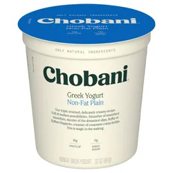 Chobani Yogurt, Greek, Non-Fat, Plain