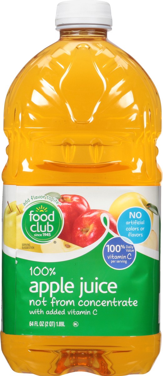 slide 9 of 12, Food Club 100% Apple Juice - 64 fl oz, 64 fl oz