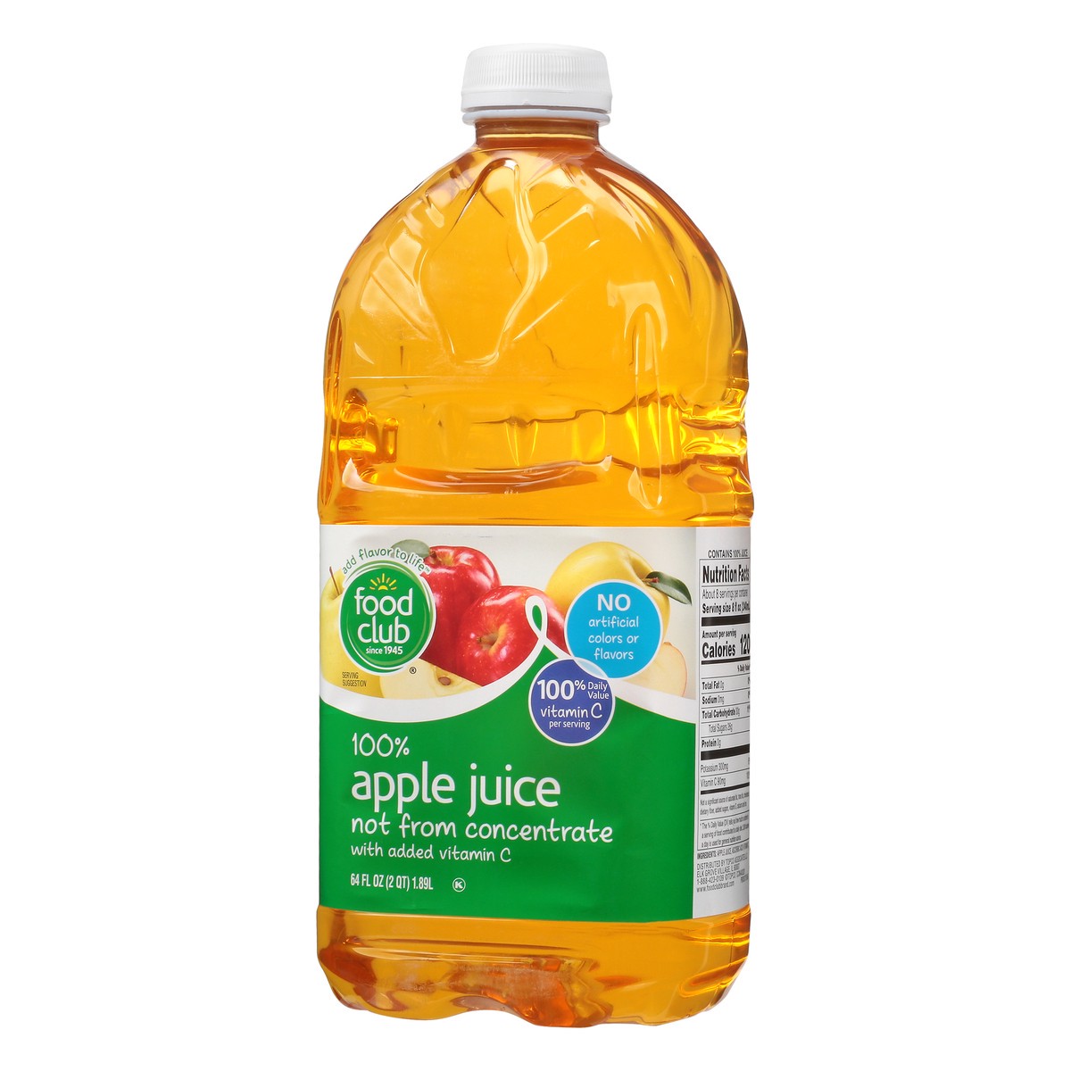 slide 5 of 12, Food Club 100% Apple Juice - 64 fl oz, 64 fl oz