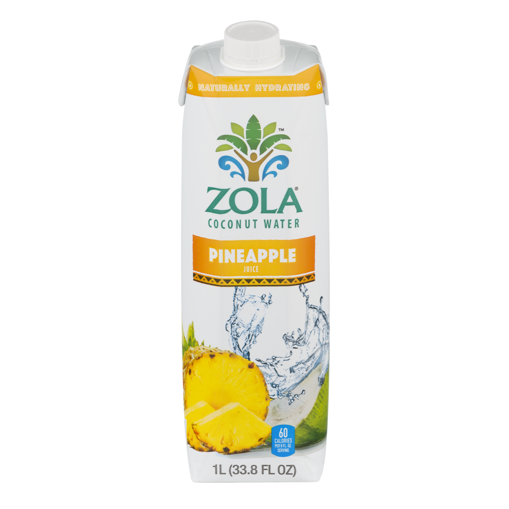 slide 1 of 4, Zola Coconut Water Pineapple, 33.8 fl oz