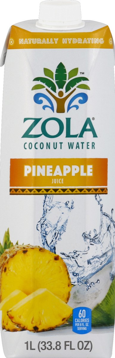 slide 4 of 4, Zola Coconut Water Pineapple, 33.8 fl oz