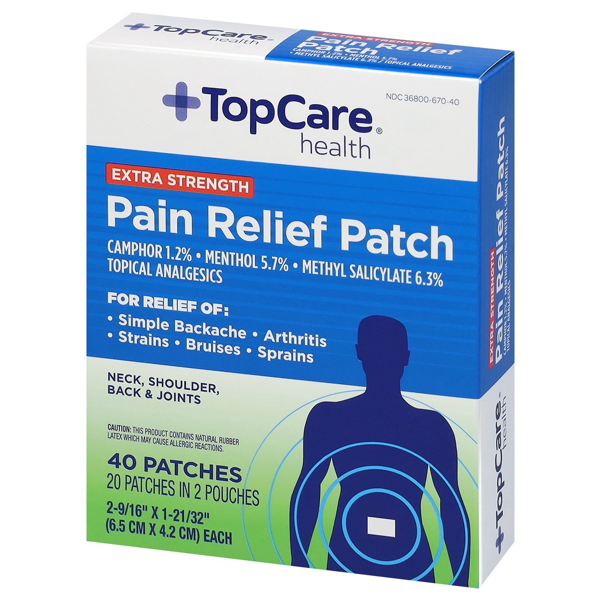 slide 7 of 9, TopCare Pain Relieving Patch, 40 ct