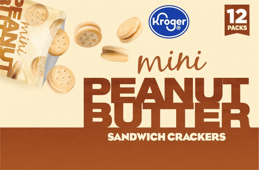 slide 4 of 6, Kroger Mini Peanut Butter Sandwich Crackers, 12 ct; 1 oz
