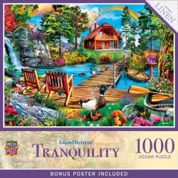 Masterpieces Tranquility Island Cottage Jigsaw Puzzle, 1000 pc