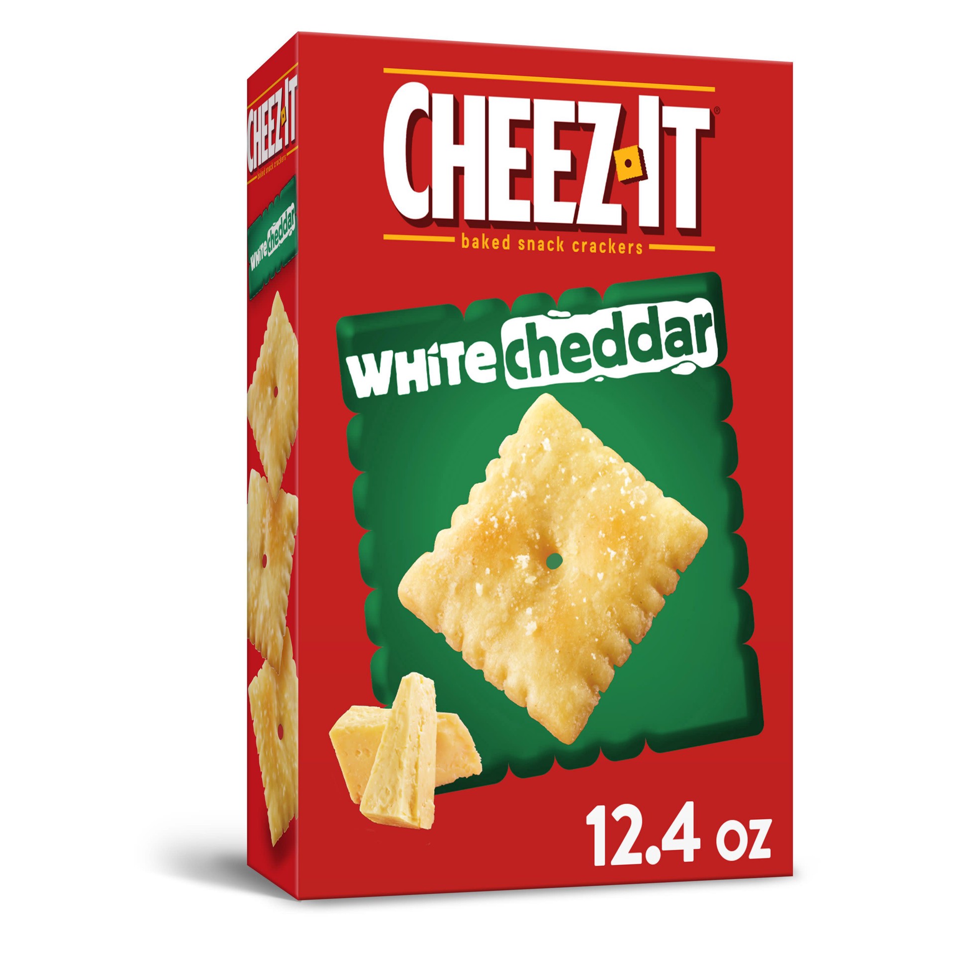 slide 1 of 3, Cheez-It White Cheddar Cheese Crackers, 12.4 oz