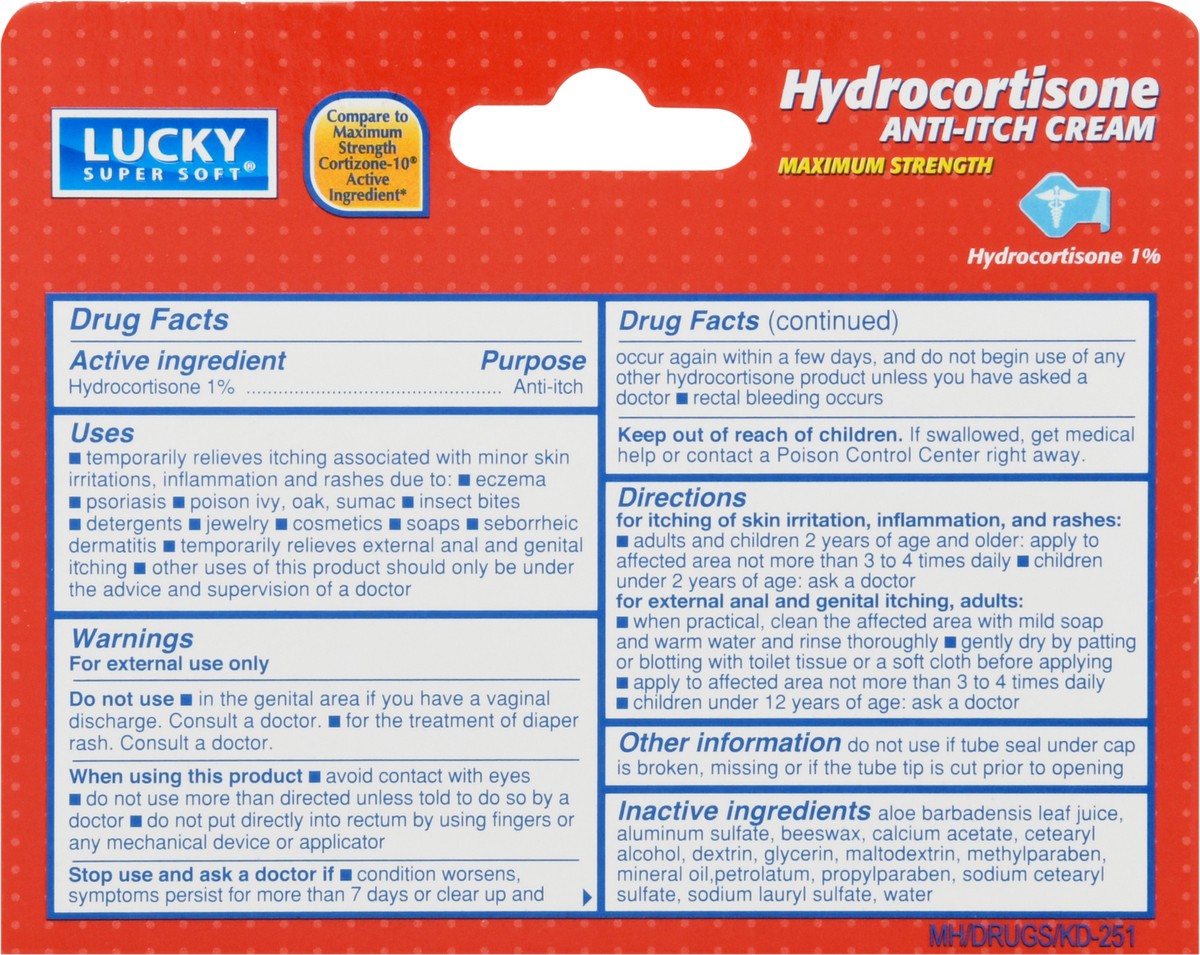 slide 5 of 11, Lucky Super Soft Anti-Itch Cream Maximum Strength Hydrocortisone 0.5 oz, 0.5 oz