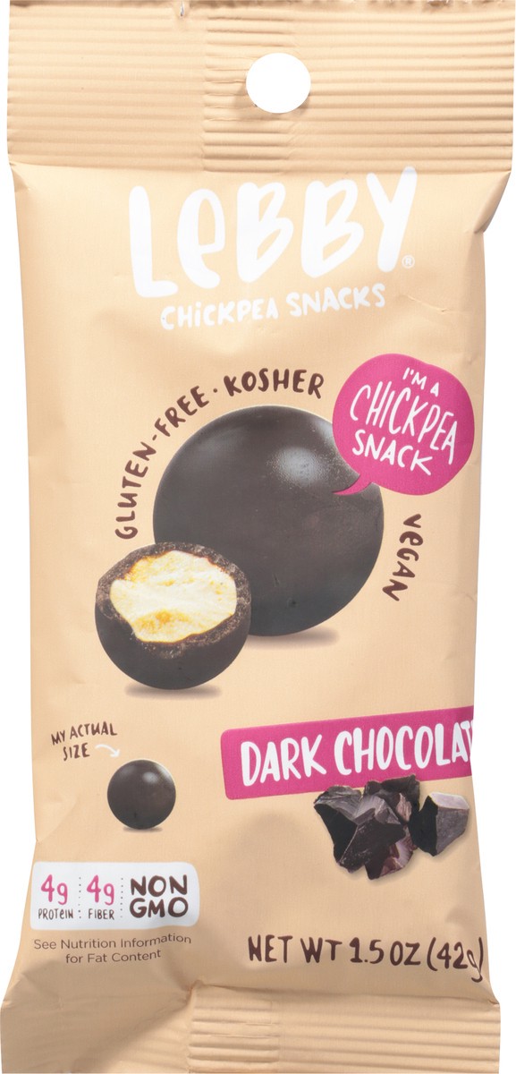 slide 4 of 9, Lebby Dark Chocolate Chickpea Snacks 1.5 oz, 1.5 oz