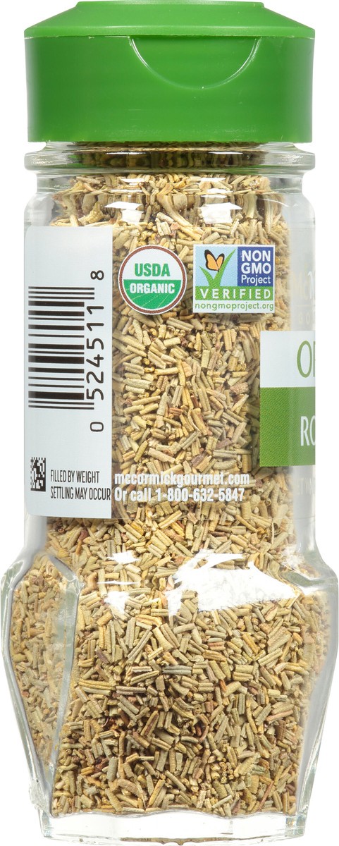 slide 6 of 7, McCormick Gourmet Organic Crushed Rosemary, 1 oz, 1 oz