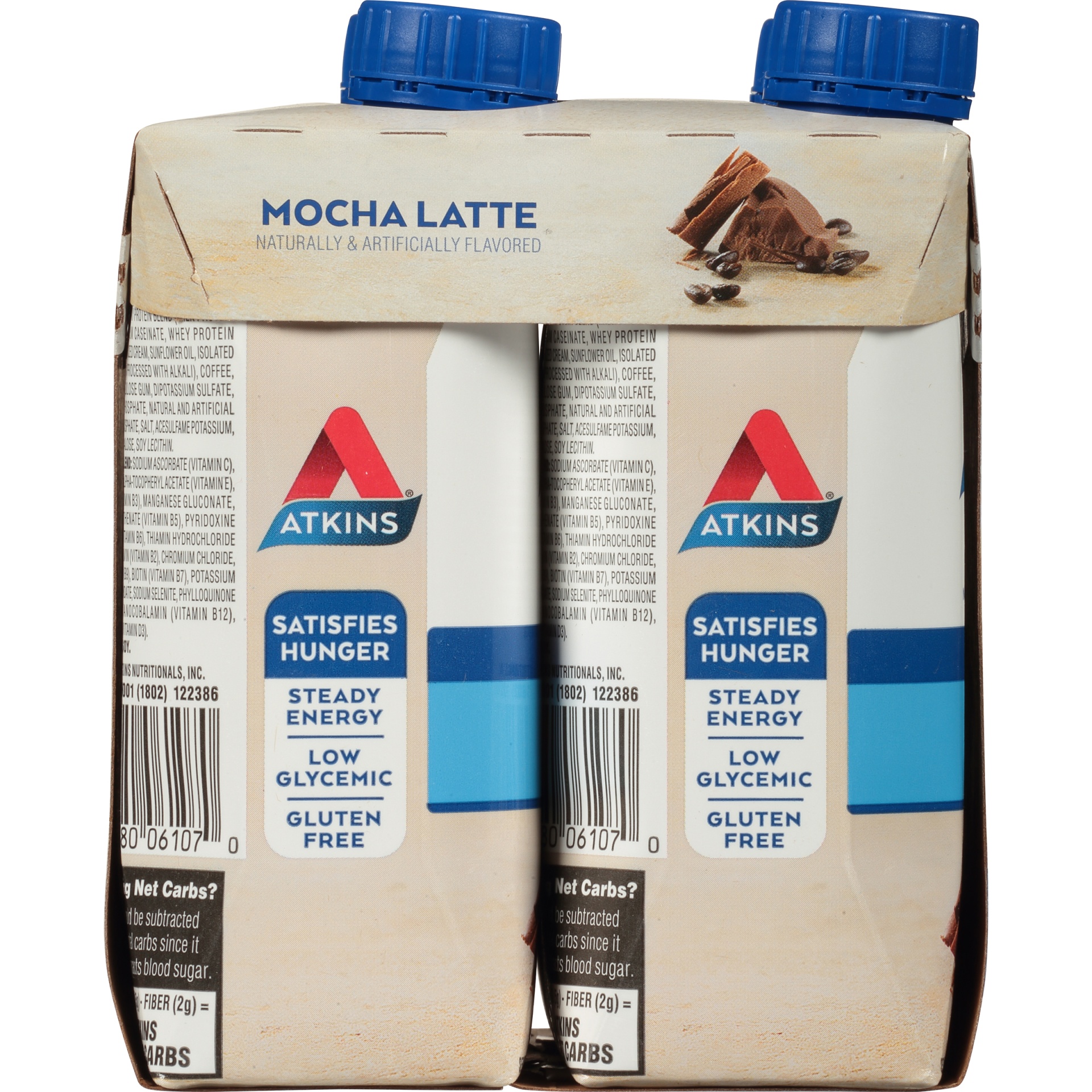 slide 4 of 8, Atkins Protein Shake - Mocha Latte, 4 ct; 11 fl oz