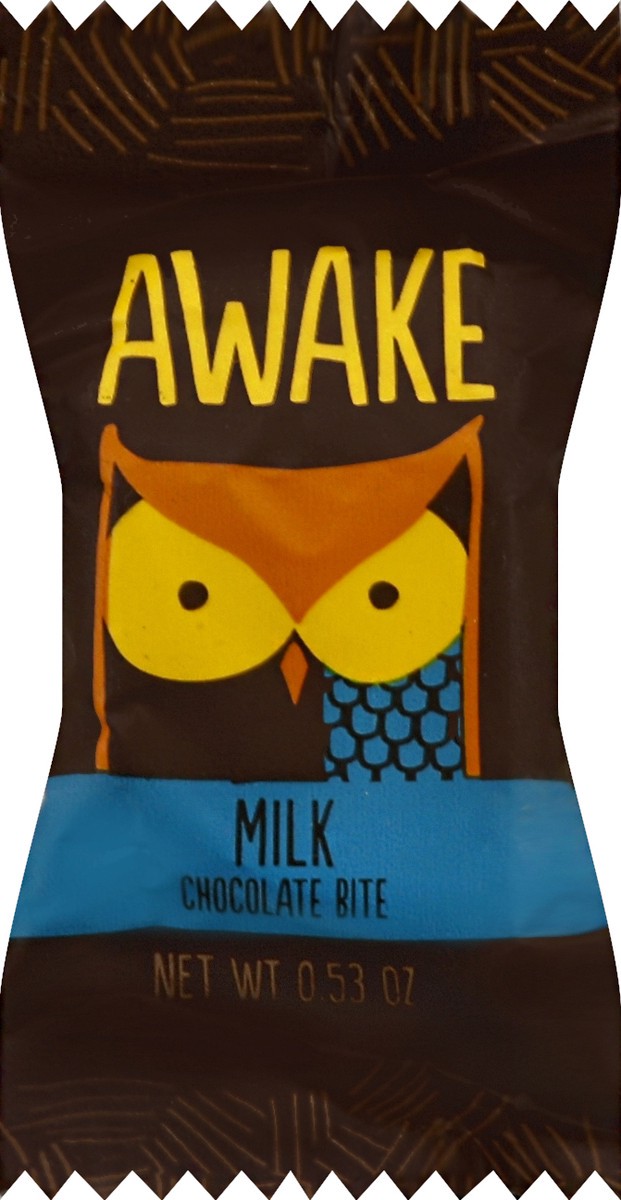 slide 5 of 5, AWAKE Bites Caff Milk Choc, 0.53 oz