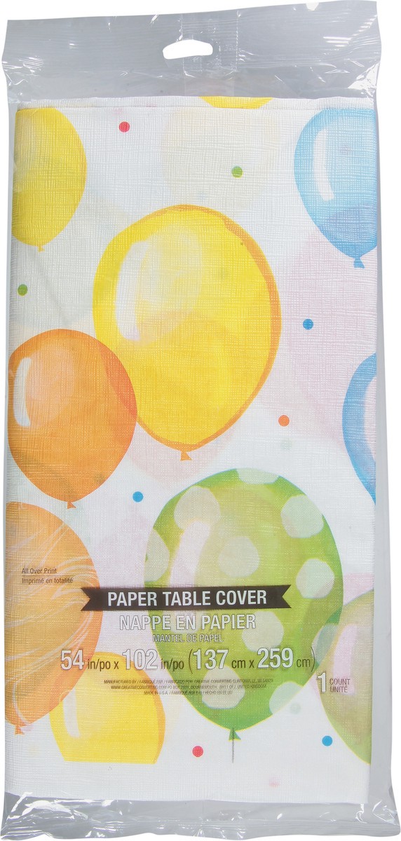 slide 8 of 9, Creative Converting Balloon Bash Paper Table Cover 1 ea, 1 ct