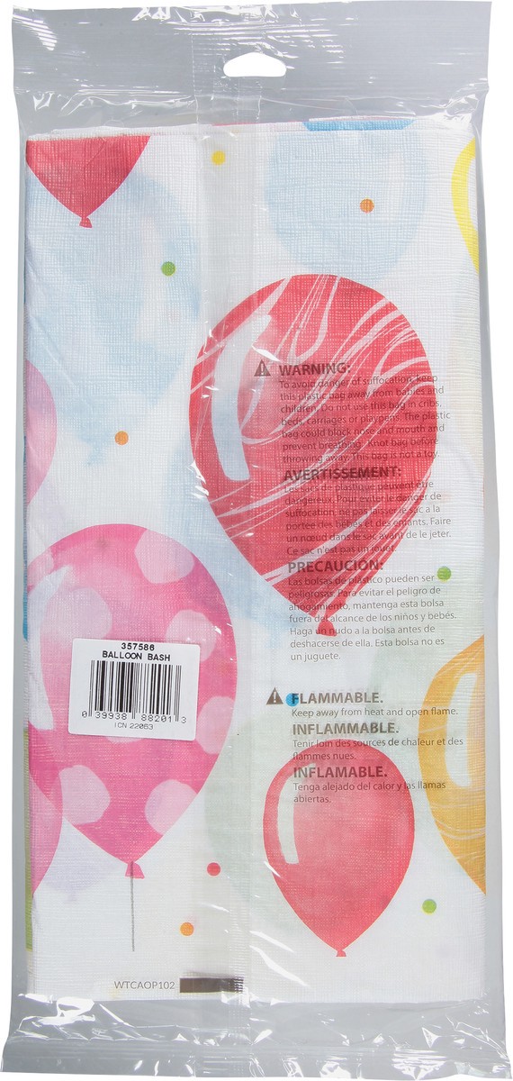 slide 3 of 9, Creative Converting Balloon Bash Paper Table Cover 1 ea, 1 ct