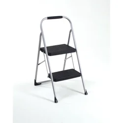 Cosco Big Step 2-Step Folding Step Stool - Platinum/Black