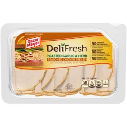 Oscar Mayer Deli Fresh Roasted Garlic & Herb Seasoned Chicken Breast Sliced Lunch Meat Tray