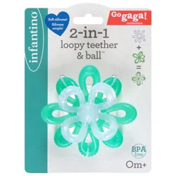 Infantino 0m+ 2-in-1 Loopy Teether & Ball 1 Each